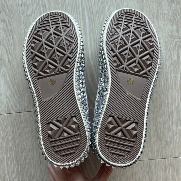 Nan-ku x Free People Cruise Studded Hi-Top Sneakers 37 US 7 Mellow Mauve NEW - Picture 9 of 12